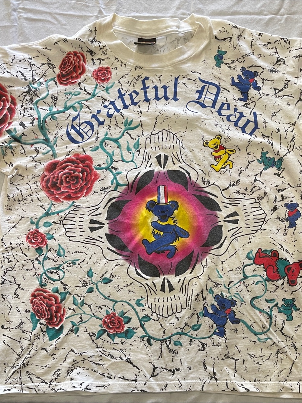 1990’s Grateful Dead Vintage T-Shirt BROCKUM/USA Tag, SINGLE STITCHING, X-Large